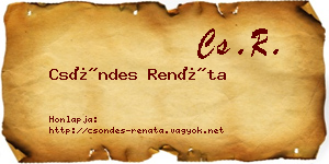 Csöndes Renáta névjegykártya